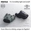 PENTAX Papilio III WR Schwarz, das bei einer minimalen Brennweite für Outdoor-Naturbeobachtungen und Sport fokussiert. Garantie Pentax 62010 6,5x21 Fernglas,