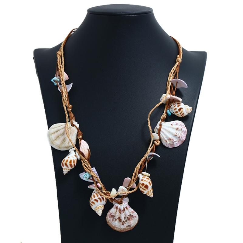 Unique Starfish Shell Choker Necklace for Women Retro Large Conch Collar Necklace Statement Pendant Neck Jewelry Gift
