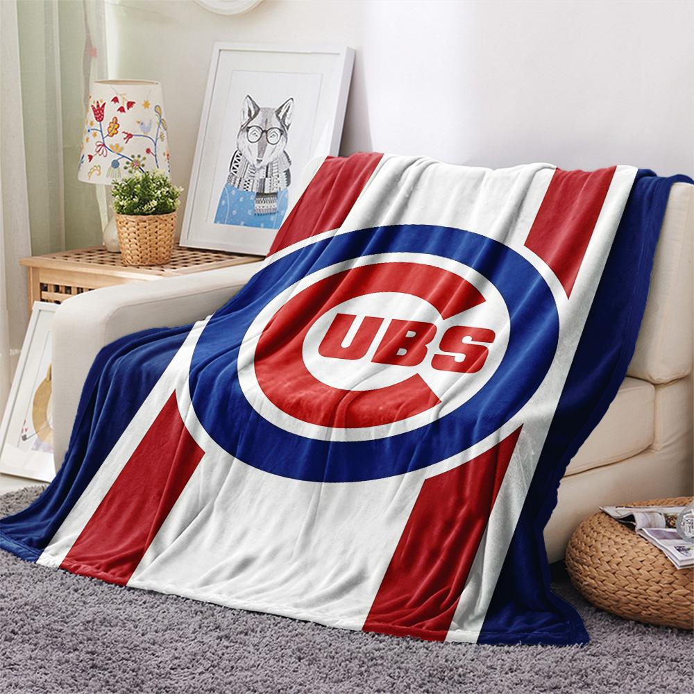 Chicago Cubs Flannel Blanket, High quality Comfortable for All Seasons, Home Decor, Warmth and Comfort