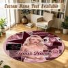 Round Rug Custom NameSabrina Carpenter Pattern Non Slip Carpet Home Floor Decor