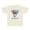 CASA Casablanca Short Sleeve T Shirt Couples Star Castle Letter Print Casual Loose Fit
