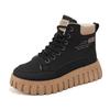 Martin Boots British Style New Spring Waterproof Leather Surface Showing Thin Feet Small High-top Casual Boots F