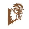 Iron Rooster Cutout Outdoor Ornament Resistant To Weather Conditions For Garden Patios Decoration Easy Setups Accessories