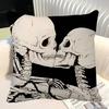 Simple Skull Love Married In Love Pillow Case Square Pillow Bedroom Sofa Leisure Comfort Cushion Car Home Decoration