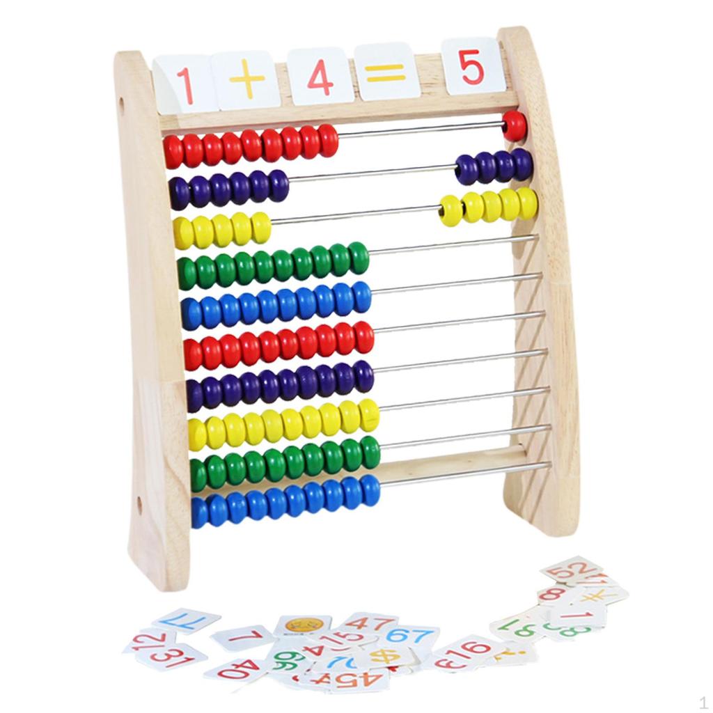 Wooden Abacus Beads Toy Preschool Math Learning Toys for Girls Boys Gifts
