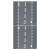 Base Plate Road Plate for Roads, Towns, Blocks, Classic, Compatible with City (2 Straight Lines)