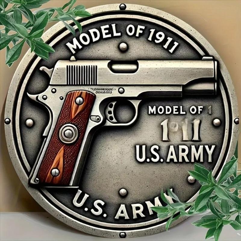 Hexenbesen Halloween Schild, Runde Aluminium Wandplakette 20x20cm