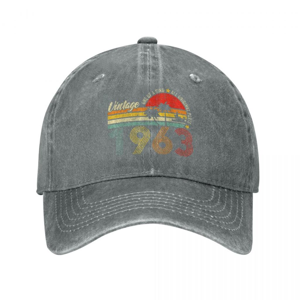 Summer Dad Vintage 1963 Limited Edition Baseball Caps 60th Birthday 60 Year Old Hip Hop Baseball Hat Outdoor Denim Cap Hats