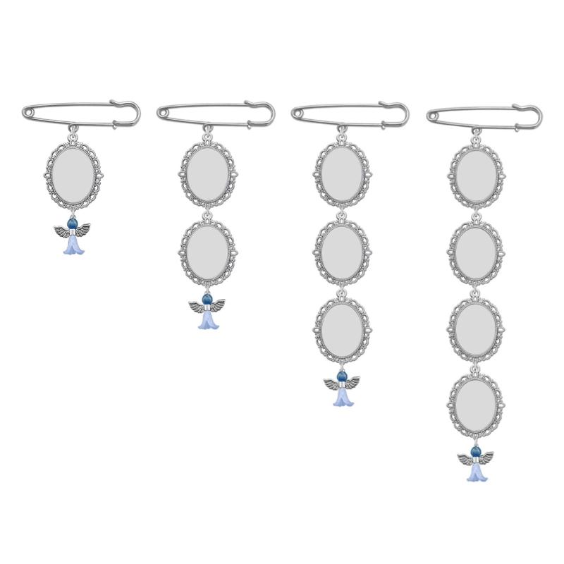 Wedding Bouquet Boutonniere Photo Charm Pin for Bridal Bouquet Groom Boutonniere Memorial Accessory Photo Charm for Suit