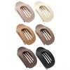 French Oval Hair Claw Clip for Women Leopard Matte Curved Flat Styling Barrettes Acrylic Lying Down Hair Accessories New Design