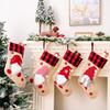 Christmas Decorations Linen Cartoon Children Gift Stocking Window Decoration