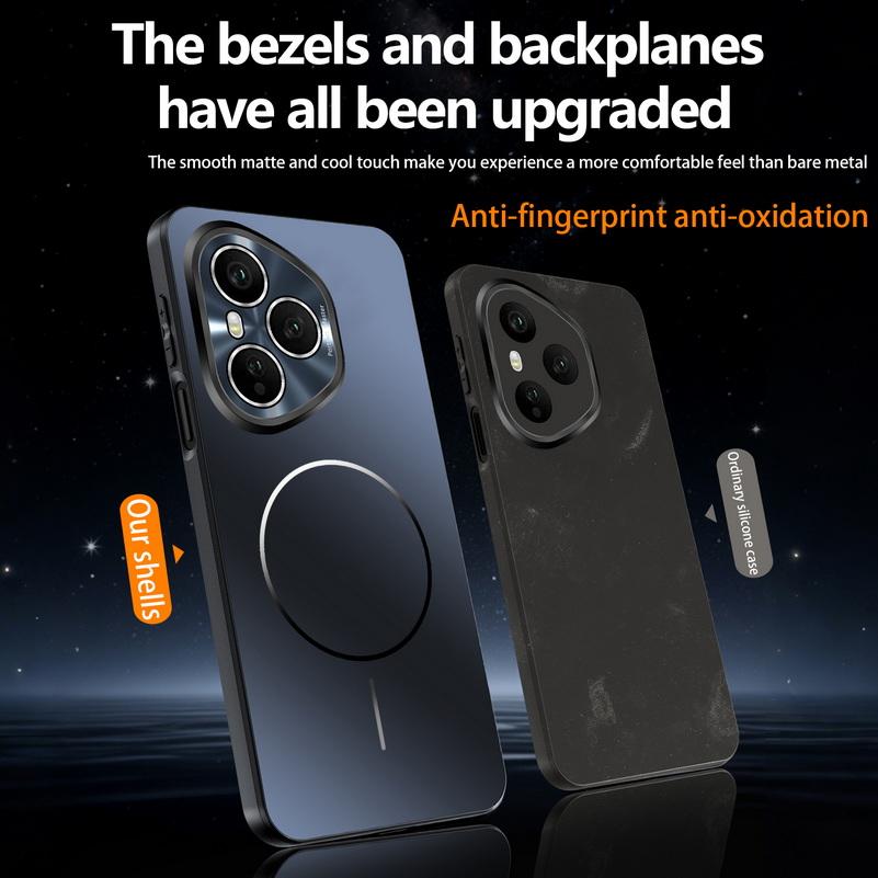 Micro-frosted ice feeling Explosion-proof All-inclusive Lens Magnetic Ring Case For Honor 400 Pro Honor400 Slim Protect Cover