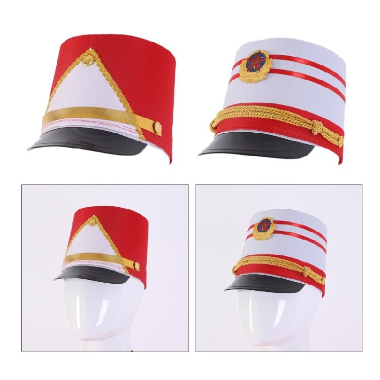 European Style Marches Band Hat Performances Party Show Drum Majors Hat for Kid