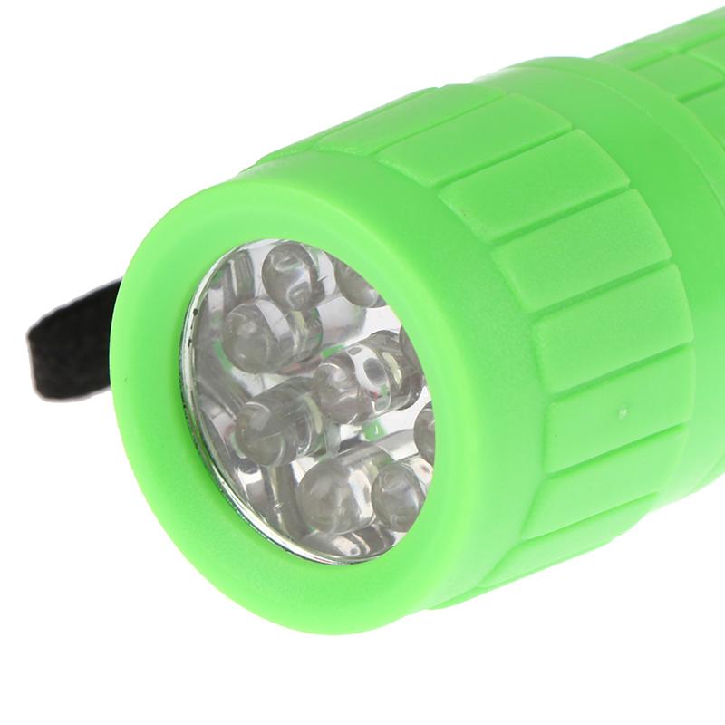 Mini Portable Abs Multifunctional Mini Strong Light Flashlight 9Leds Use Aaa Battery Flashlight Camping Emergency Flashlight