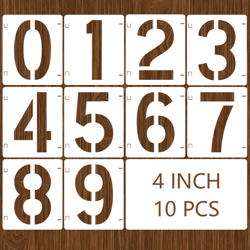 Number Painting Templates Scrapbook Making Hollow Wall Painting Stencil DIY Spray Reusable Artistic Painting Craft Mold