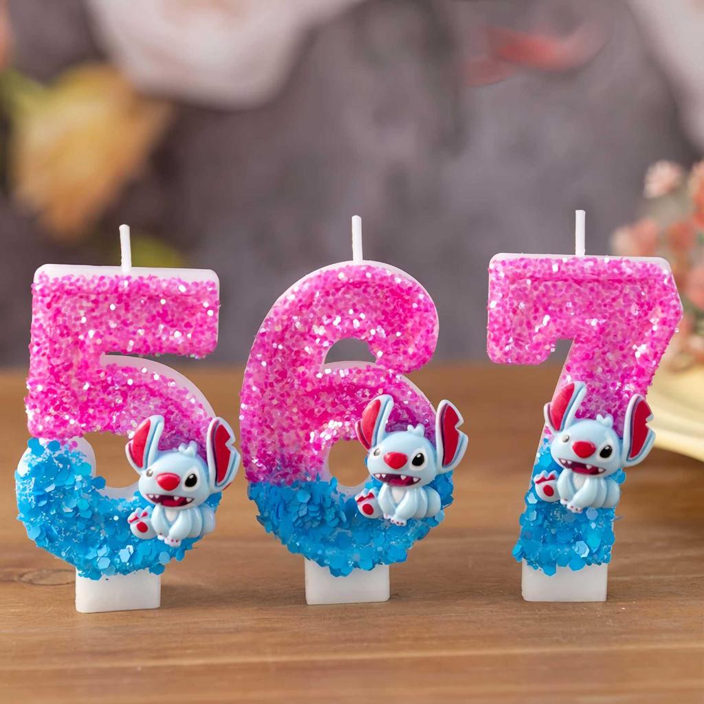 Creative Cartoon Long-eared Animal Birthday Number Candles for Cake Decorations