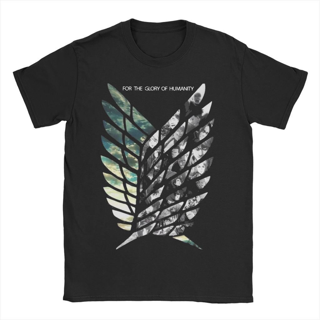 Men Women Attack On Titan Levi Eren T Shirt Shingeki No Kyojin Anime Pure Cotton Clothing Novelty Tee Shirt Plus Size T-Shirts