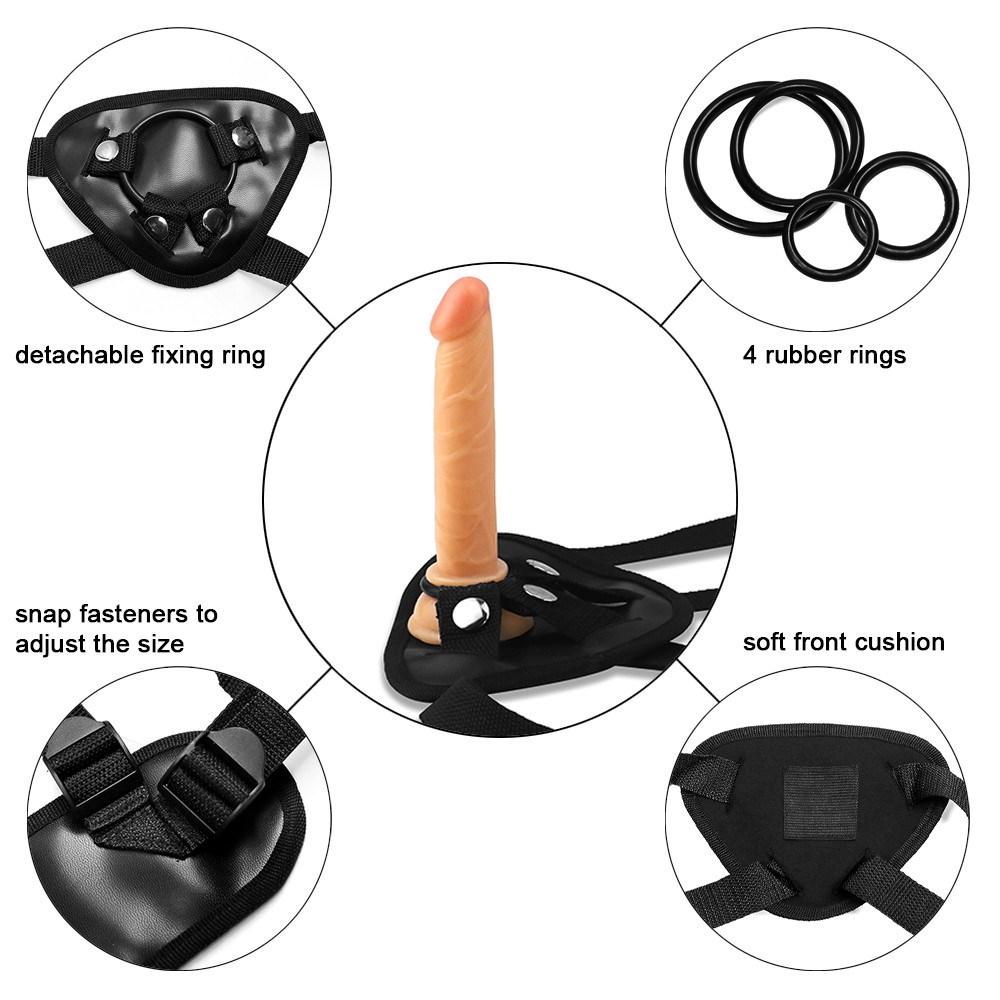 Adjustable Dildo Realistic Strapon Toys for Adults Removable Dildo with Suction Cup Sex Toys for Women Lesbian