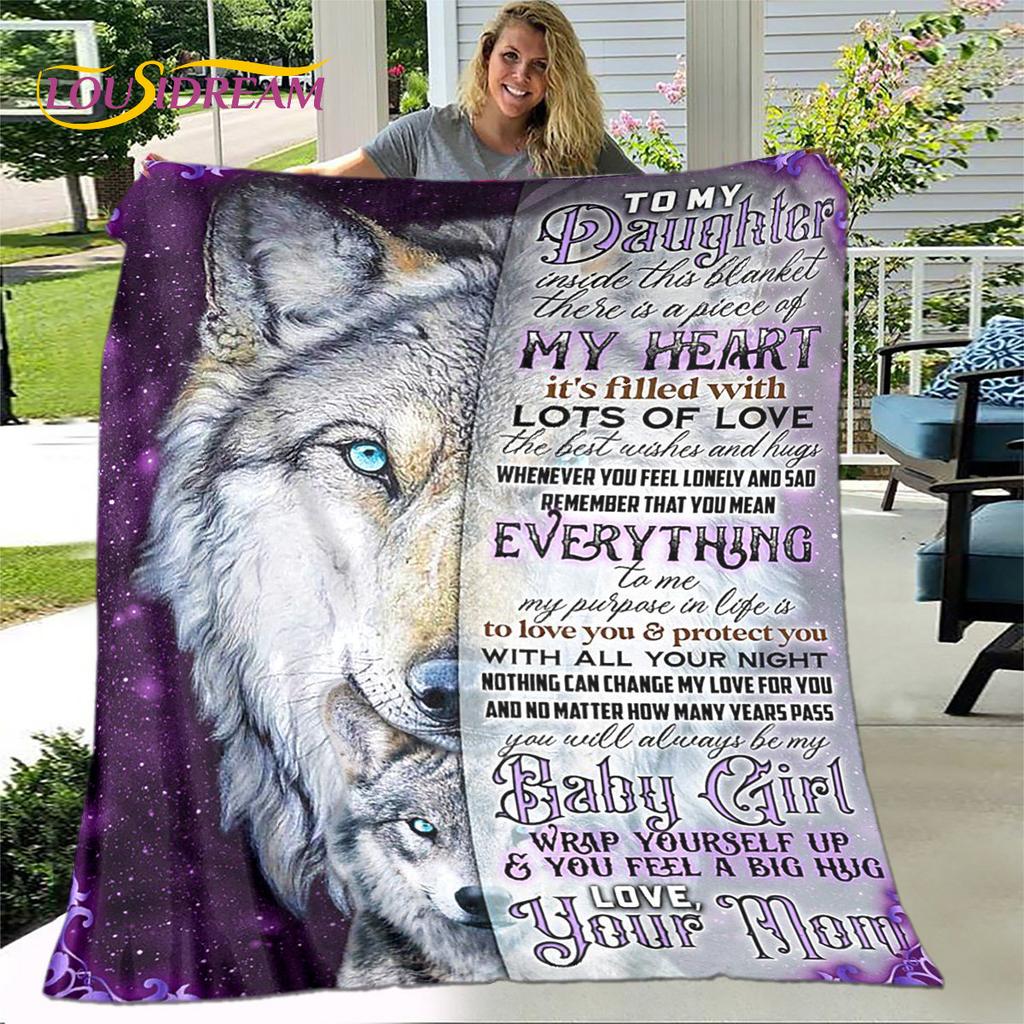 To My Daughter Plush Butterfly Quilt Blanket,Flannel Blanket Throw Blanket for Living Room Bedroom Bed Sofa Gift for Daughter
