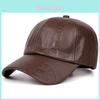Casquette de baseball en cuir PU avec motif en relief pour homme, idéale pour l'automne, l'hiver et les activités de plein air.