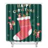 Christmas Bathroom Shower Curtain Bath Towel Floor Mat Five-Piece Set Bathroom Toilet Carpet Shower Foot Mat