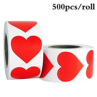 500 Stück/Rolle Herzaufkleber Hochzeitsgeschenk Dekorationsaufkleber