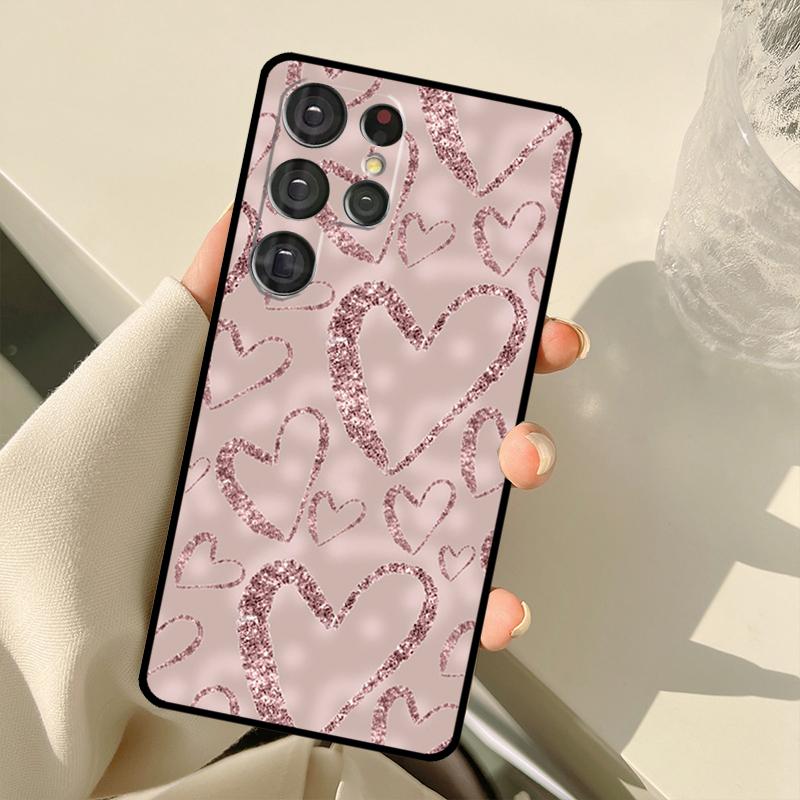 Love Rose Gold Style Case For Samsung Galaxy S23 Ultra S21 S22 S24 S25 Ultra S9 S10 Plus S25 FE S20 FE Back Cover