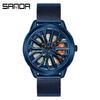 Sanda Meilleure Vente 1088 Montre pour Adolescent: Personnalisé, Cadran Rotatif 3D, Tendance, Quartz Étanche.