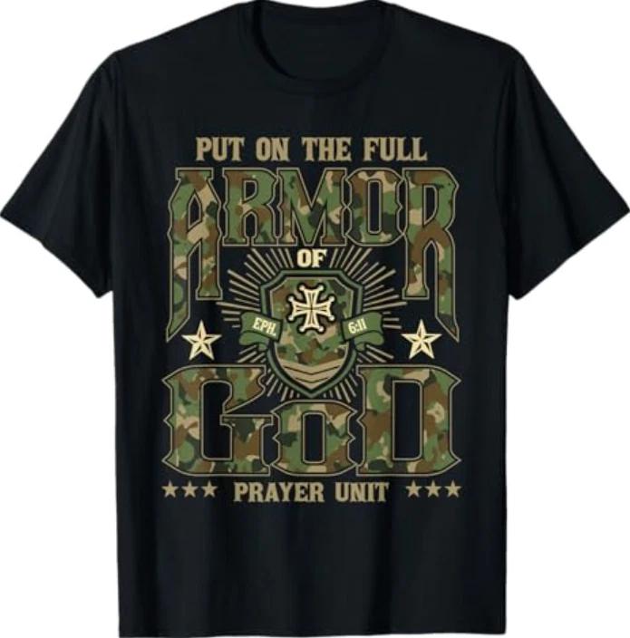 

Put On The Full Armor of God - Christian Religious Bible T-Shirt S