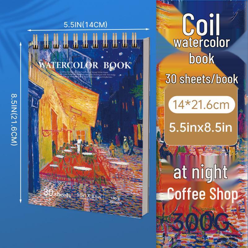 Van Gogh Starry Night A4 Sketchbook: Thick Blank Drawing Paper for Art Students