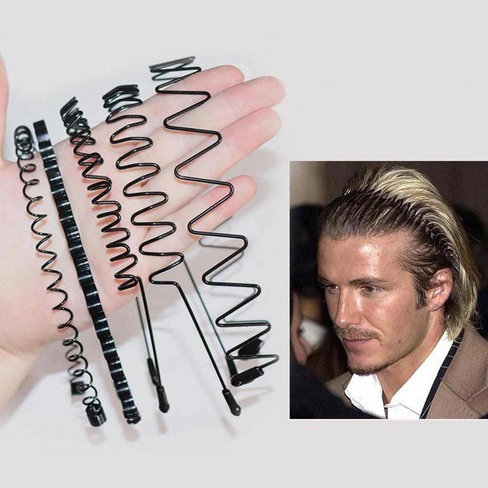 13 Pcs Unisex Black Metal Spiral Wave Headband Men Women Hair Band Accessories