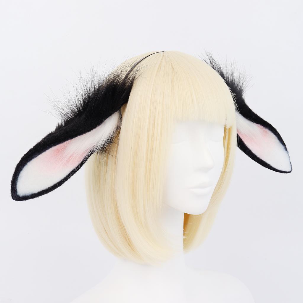 Tier Hasenohren Stirnband Kunstpelz Hasen Kopfschmuck Plüsch Haarband Party Cosplay Kostüm Zubehör