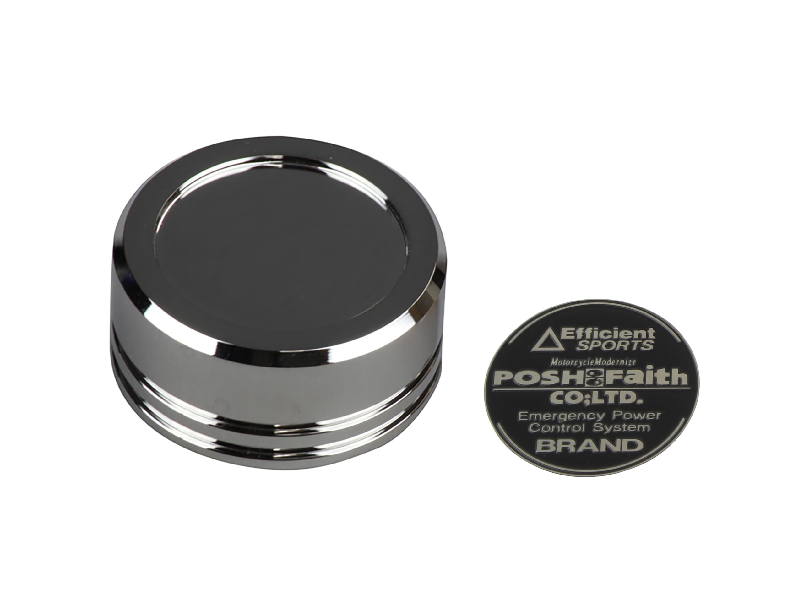 POSH FAITH Motorcycle Parts Master Cylinder Cap for NISSIN Diameter GALESPEED 500154 (Outer 38mm) GS15/GS15SR (Chrome Plated)