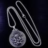 Necklace Hip-hop Dragon Embossed Medallion Pendant for Men and Women