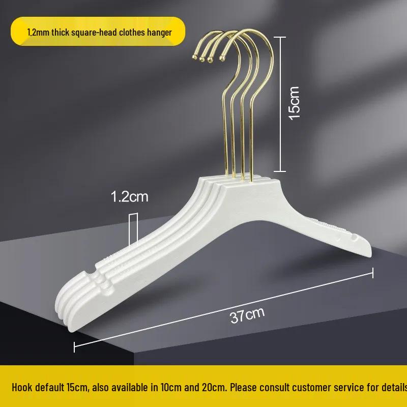 Pure White Plastic Hangers & Imitation Wood Grain Hangers with Pants Clips for Children's and Women's Clothing