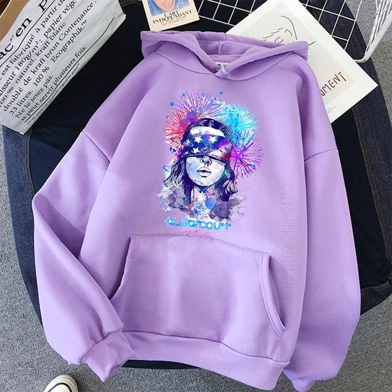 Stranger Things Printed Spring and Autumn Men's and Women's Long sleeved Hoodie 6624