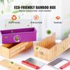 Soap Making Kit, Bamboo Cutting Box and Inner Box with Silicone Mold, Stainless Steel Straight Cutter and Wavy Cutter, 100 Bags and 105 Stickers, Soap