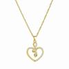 18k Gold Heart-Shaped Clavicle Snake Necklace with Zircon and Diamonds