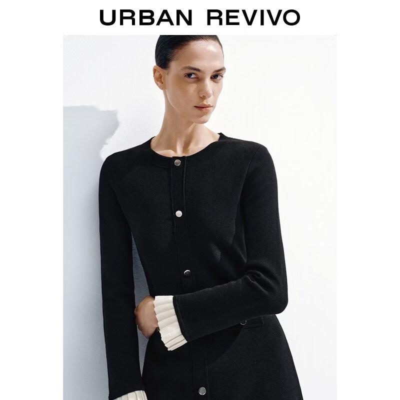 UR2026 Women's Contrast Knit Mini Dress