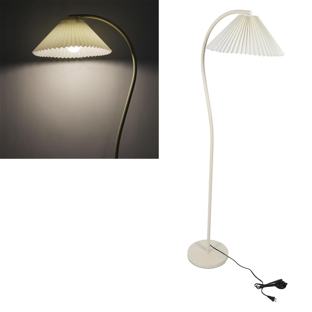 LED Floor Lamp 12W E27 Bulb 3 Light Modes 3000‑6500K Dimmable Remote Control Metal Standing Lamp with Foot   for Reading