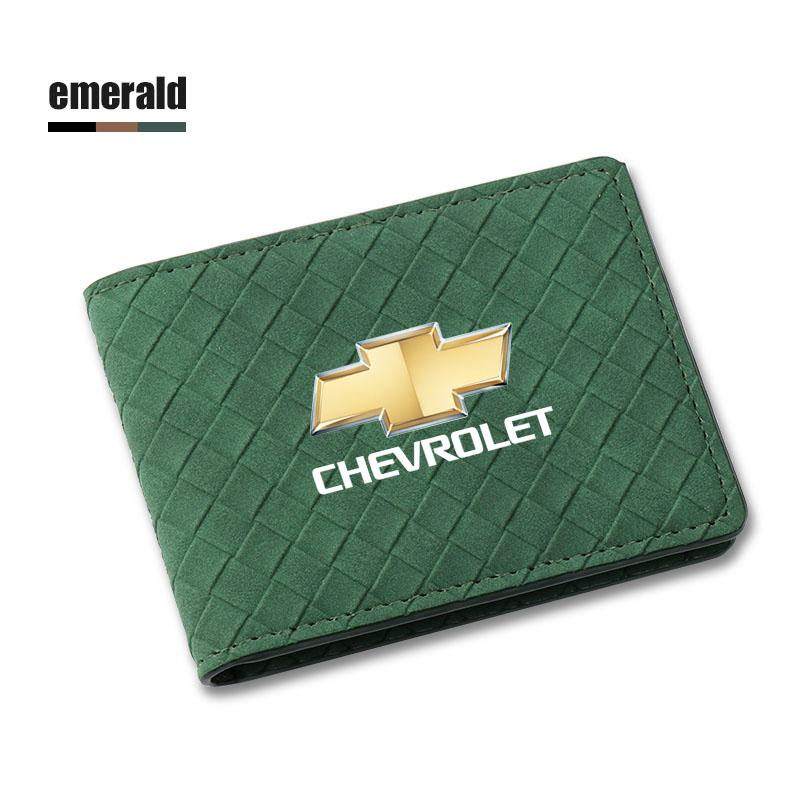 Suede Car Driving Documents Cover Auto Emblem Card Bag For Chevrolet Cruze Sonic Silverado Trax Camaro Captiva Equinox Lacetti