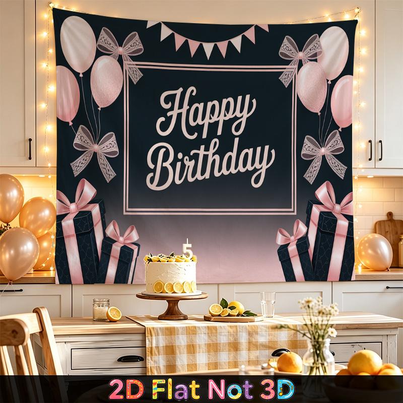 Party Backdrop Birthday Pink Photo Booth Background Front Door Decor