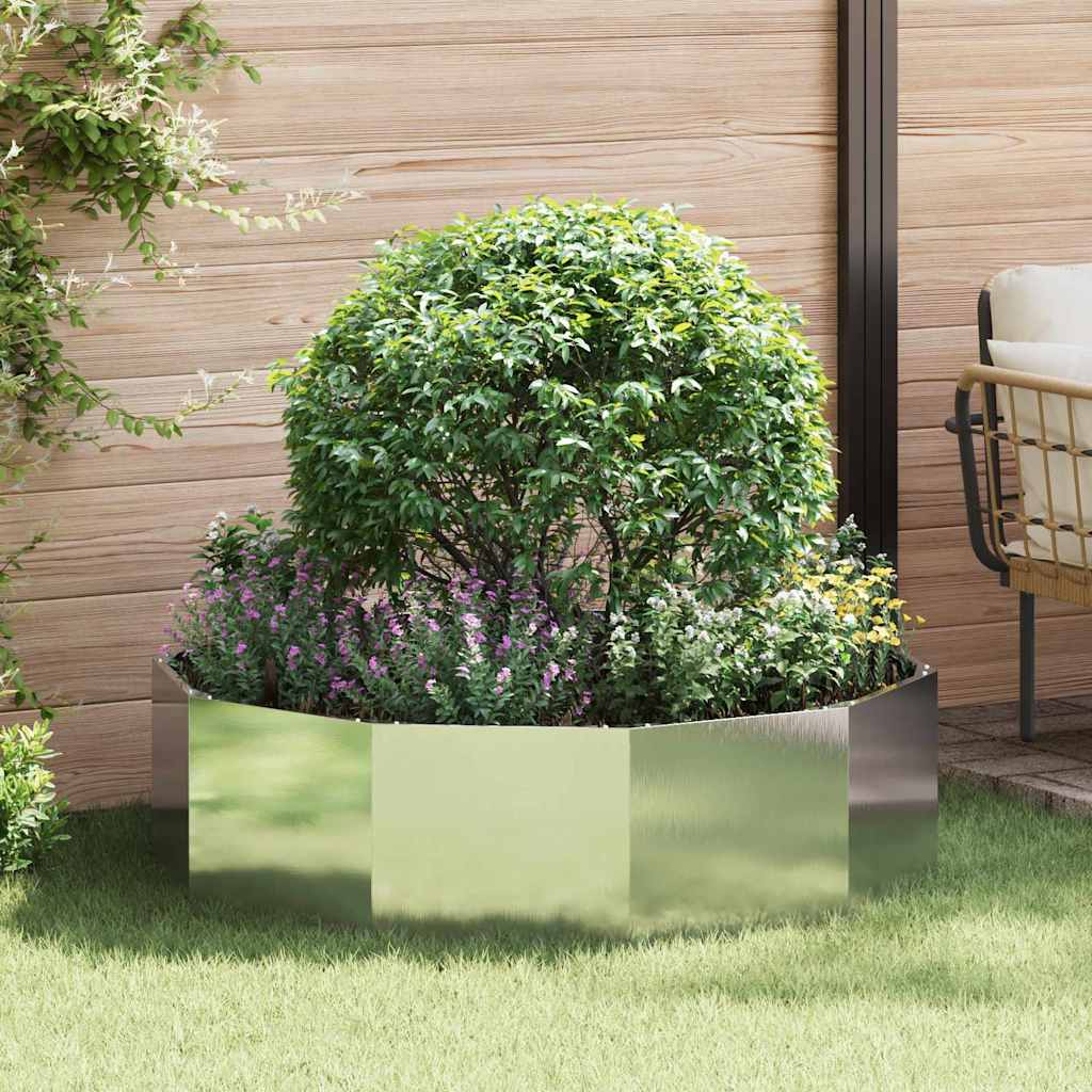 Plant Pot Silver 120 X 120 X 35 Cm Stainless Steel