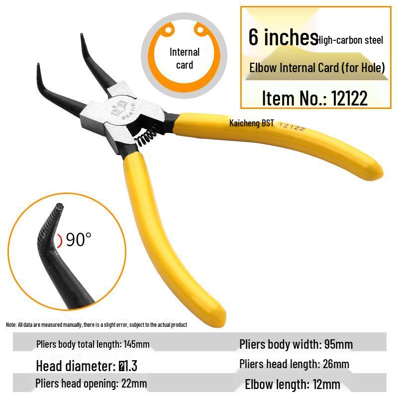 Eagle Ring Pliers Set: Internal/External, Straight/Bent, Dual-Purpose, Multi-Function Spring Retaining Pliers