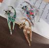 Punk Cat Brooches for Men Women Vintage Rhinestone Glitter Pins Personalized Gothic Decorative Jewellery Accessories Cool Things