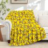 1pc Duck Pattern YellowDigital Print Fleece Blanket - Contemporary Style, Suitable for All Seasons, Perfect for Home, Travel, or Camping - M
