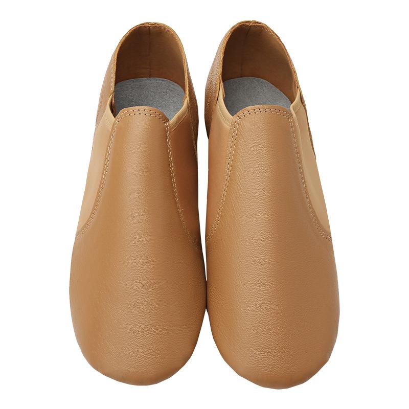 Jazzové taneční boty dámské měkké dno prodyšné bez krajky vrstva hlavy hovězí kůže tělová obuv učitelská obuv třídní taneční obuv cvičební obuv