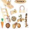 Wooden Pet Toy Hamster  Pig Parrot Playing Molars Set