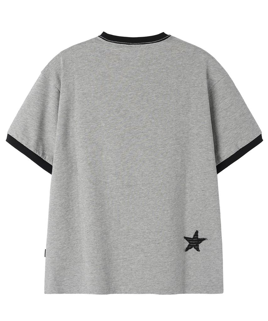 Opeunyadeu(Owai) Opyd Stripe Patch Ringer Tee - Melange
