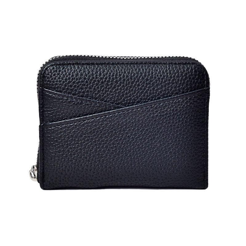 New Women's Zipper Purse Short Lychee Pattern Fashion Multi-Card Slot ID Card Holder Coin Zipper Purse for Women Portable Purse